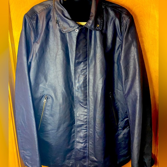 Theory navy blue resin jkt large - Picture 6 of 11